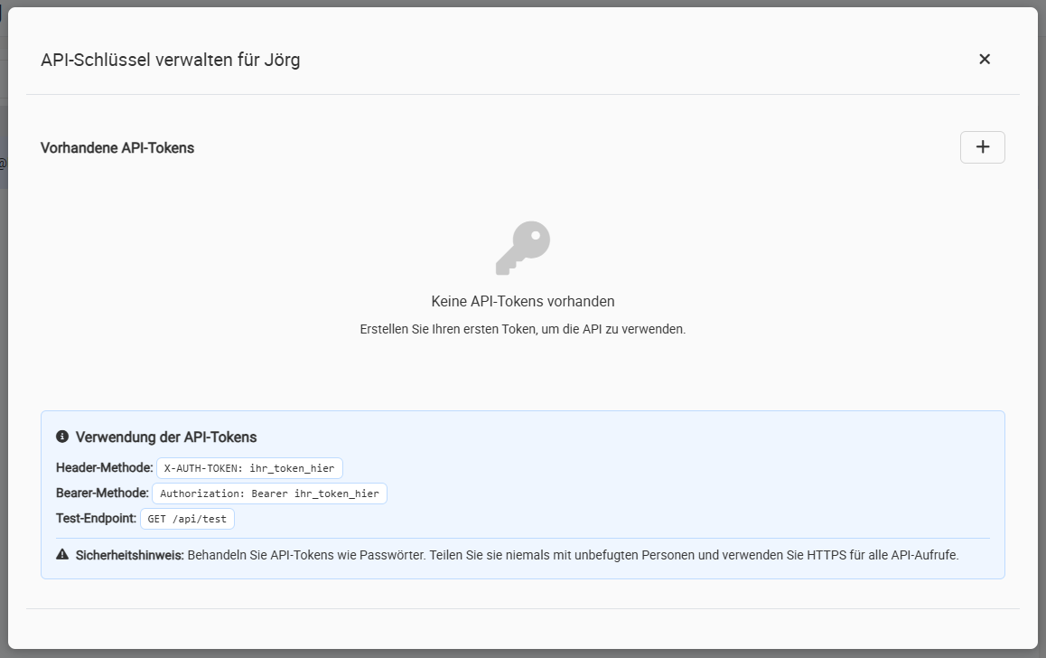 Screenshot of Add Token button